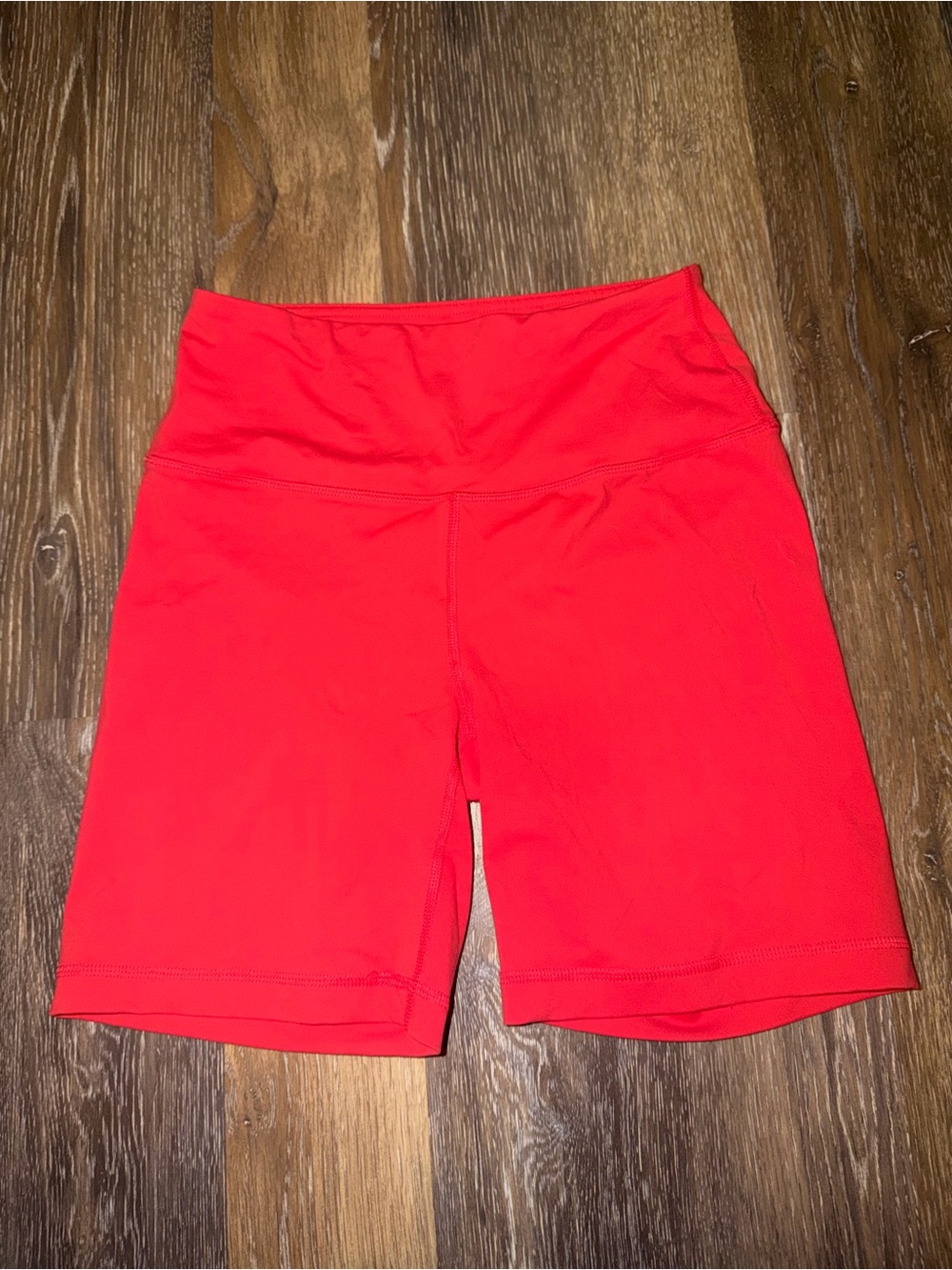 90 Degree By Reflex Bright Red High-Rise Bike Shorts